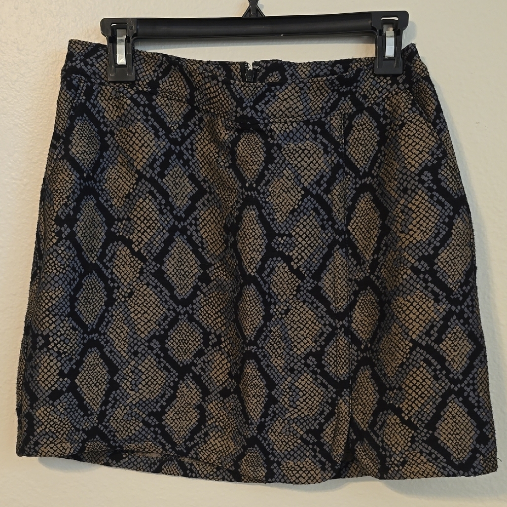 Express Black and Gold Mini Pencil Skirt
